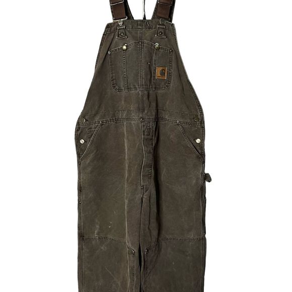 VTG Carhartt Duck Double Knee Overalls 42X32 - Picture 1 of 5